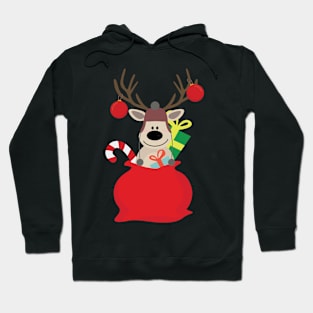 Santa Claus sends you Surprise gif with Mr Reindeer this Christmas Hoodie